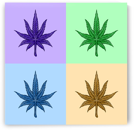 Cannabis Leaves Pop Art by PopArtApparel